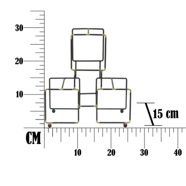 P/BUTELEK 3 MIEJSCA BRIGHT 25X15X27 cm MIN 2